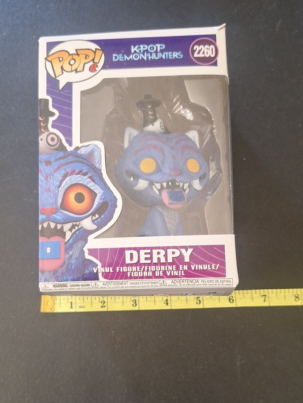 Funko Pop! Derpy K-Pop Demon Hunters Vinyl Figure - Blue, Purple & Yellow